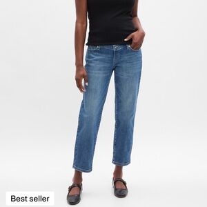 NWT GAP Maternity True Waistband Full Panel Girlfriend Jeans